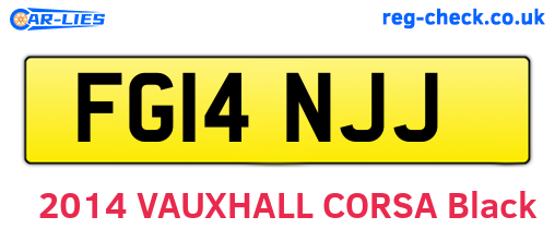 FG14NJJ are the vehicle registration plates.
