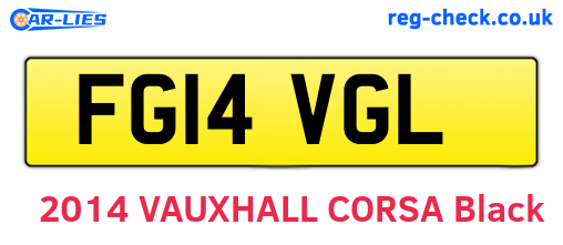 FG14VGL are the vehicle registration plates.