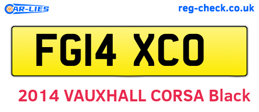 FG14XCO are the vehicle registration plates.