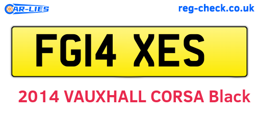 FG14XES are the vehicle registration plates.