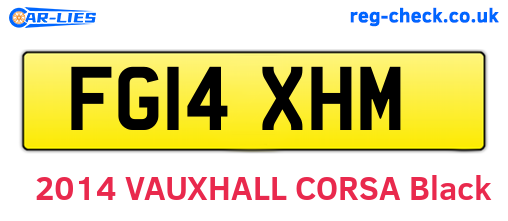 FG14XHM are the vehicle registration plates.