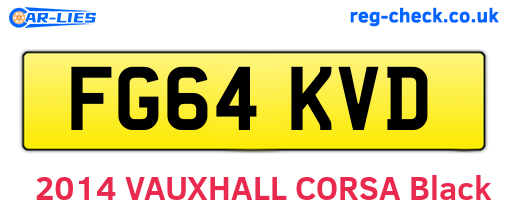 FG64KVD are the vehicle registration plates.