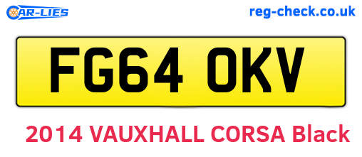 FG64OKV are the vehicle registration plates.