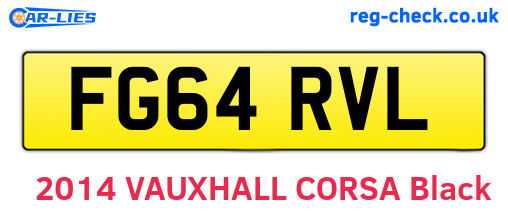 FG64RVL are the vehicle registration plates.