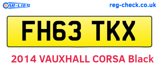 FH63TKX are the vehicle registration plates.