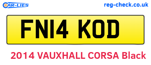 FN14KOD are the vehicle registration plates.