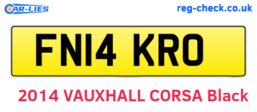 FN14KRO are the vehicle registration plates.