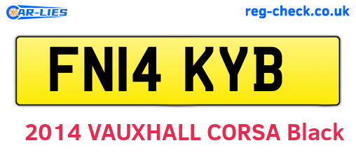 FN14KYB are the vehicle registration plates.