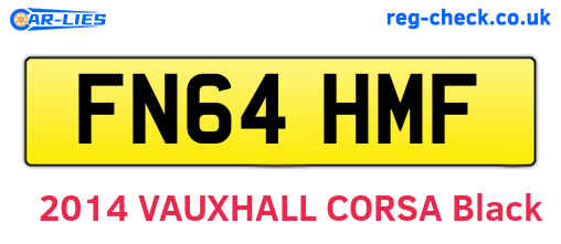 FN64HMF are the vehicle registration plates.