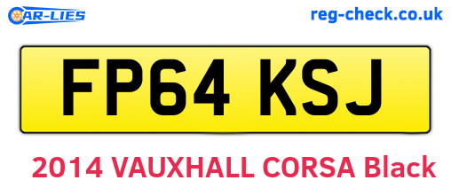 FP64KSJ are the vehicle registration plates.