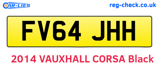FV64JHH are the vehicle registration plates.