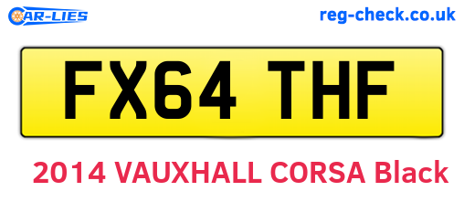FX64THF are the vehicle registration plates.