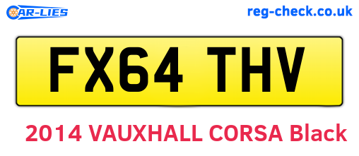 FX64THV are the vehicle registration plates.