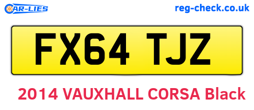 FX64TJZ are the vehicle registration plates.