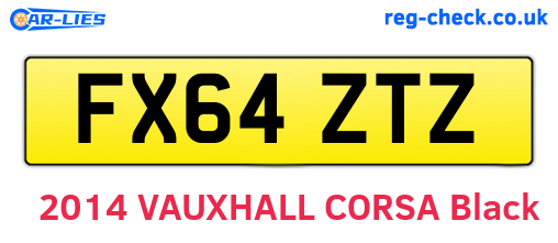 FX64ZTZ are the vehicle registration plates.