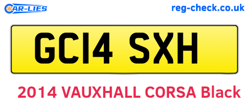 GC14SXH are the vehicle registration plates.