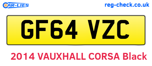 GF64VZC are the vehicle registration plates.