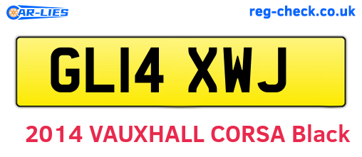 GL14XWJ are the vehicle registration plates.