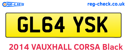 GL64YSK are the vehicle registration plates.