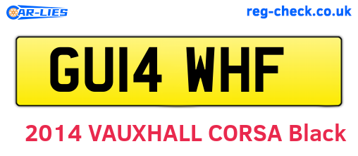 GU14WHF are the vehicle registration plates.