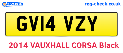 GV14VZY are the vehicle registration plates.