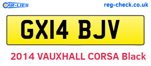 GX14BJV are the vehicle registration plates.