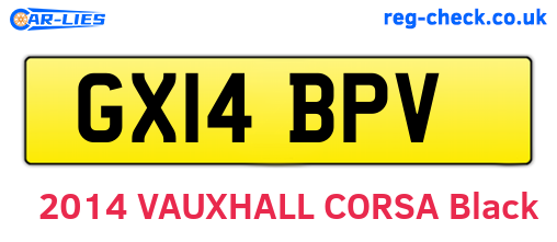 GX14BPV are the vehicle registration plates.