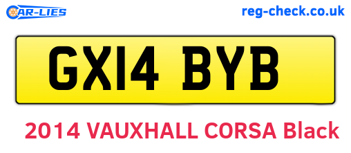 GX14BYB are the vehicle registration plates.