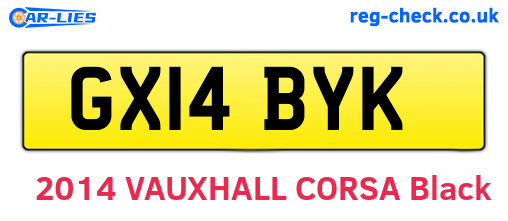GX14BYK are the vehicle registration plates.