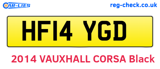 HF14YGD are the vehicle registration plates.