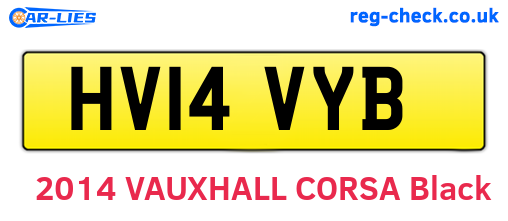 HV14VYB are the vehicle registration plates.