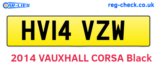 HV14VZW are the vehicle registration plates.