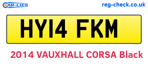 HY14FKM are the vehicle registration plates.