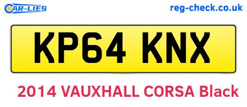 KP64KNX are the vehicle registration plates.