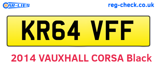 KR64VFF are the vehicle registration plates.
