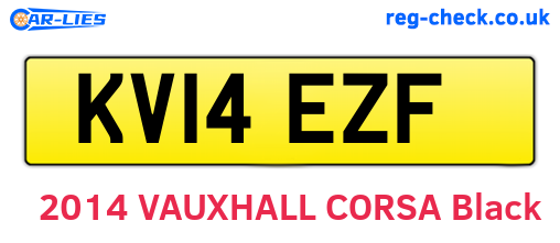 KV14EZF are the vehicle registration plates.