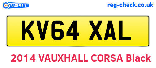 KV64XAL are the vehicle registration plates.