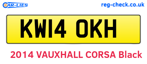 KW14OKH are the vehicle registration plates.