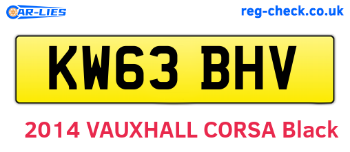 KW63BHV are the vehicle registration plates.