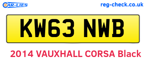 KW63NWB are the vehicle registration plates.