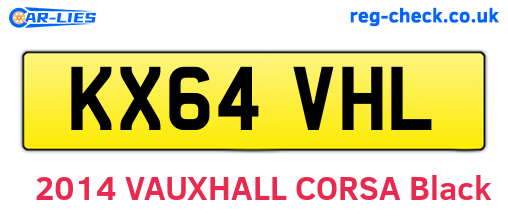 KX64VHL are the vehicle registration plates.