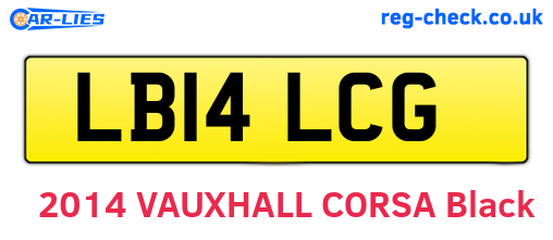 LB14LCG are the vehicle registration plates.