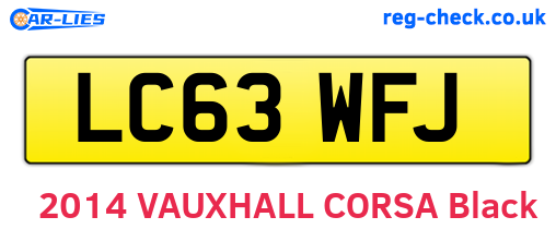 LC63WFJ are the vehicle registration plates.