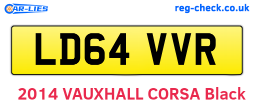 LD64VVR are the vehicle registration plates.