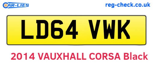 LD64VWK are the vehicle registration plates.
