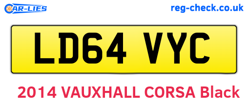 LD64VYC are the vehicle registration plates.