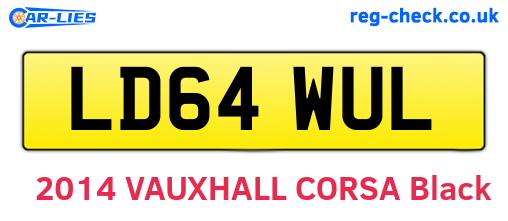 LD64WUL are the vehicle registration plates.