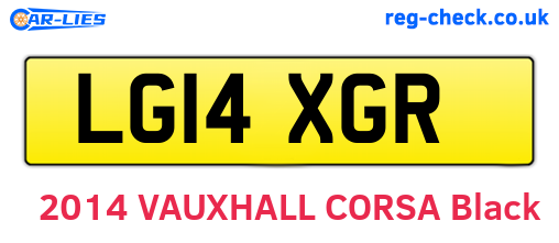 LG14XGR are the vehicle registration plates.