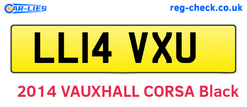 LL14VXU are the vehicle registration plates.
