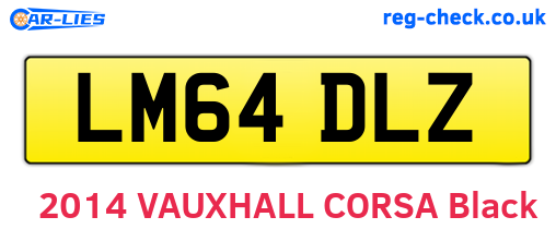 LM64DLZ are the vehicle registration plates.
